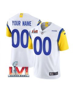 Men's Los Angeles Rams ACTIVE PLAYER Custom 2022 White Super Bowl LVI Vapor Limited Stitched Jersey