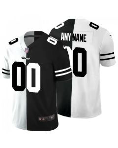 Men's Los Angeles Rams ACTIVE PLAYER Custom Black & White Split Limited Stitched Jersey