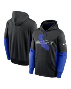 Men's Los Angeles Rams Black Color Block Fleece Performance Pullover Hoodie