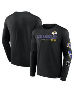 Men's Los Angeles Rams Black Go the Distance Long Sleeve T-Shirt