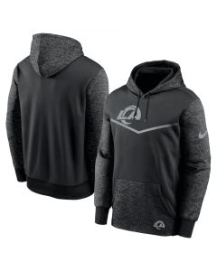 Men's Los Angeles Rams Black Reflective Therma Hoodie