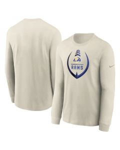 Men's Los Angeles Rams Cream Icon Legend Performance Long Sleeve T-Shirt