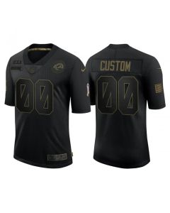 Men's Los Angeles Rams Customized 2020 Black Salute To Service Limited Stitched Jersey