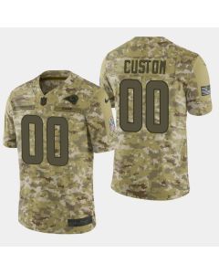 Men's Los Angeles Rams Customized Camo Salute To Service NFL Stitched Limited Jersey