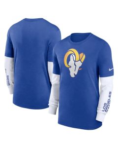 Men's Los Angeles Rams Heather Blue Slub Fashion Long Sleeve T-Shirt