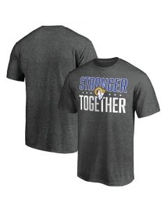 Men's Los Angeles Rams Heather Charcoal Stronger Together T-Shirt