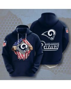 Men's Los Angeles Rams Navy 3D Trending Hoodie
