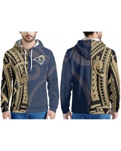 Men's Los Angeles Rams Navy/Gold Pullover Hoodie