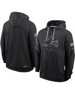 Men's Los Angeles Rams Nike Black 2026 Salute to Service Sideline Dri-FIT Pullover Hoodie