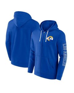 Men's Los Angeles Rams Royal Offensive Lineup Hoodie Full-Zip Hoodie