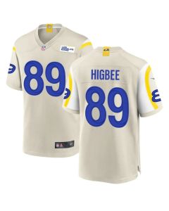 Men's Los Angeles Rams Tyler Higbee Bone Game Player Jersey (Style 2)