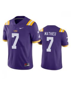 Men's LSU Tigers #7 Tyrann Mathieu Purple Limited Stitched Jersey