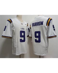 Men's LSU Tigers #9 Joe Burreaux White 2023 Stitched Baseball Jersey