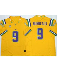 Men's LSU Tigers #9 Joe Burreaux Yellow 2026 Vapor F.U.S.E. Limited Jersey
