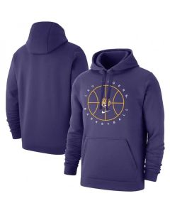 Men's LSU Tigers Purple Basketball Icon Club Fleece Pullover Hoodie