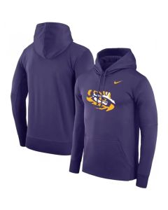Men's LSU Tigers Purple Purple Performance Pullover Hoodie