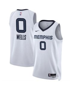 Men's Memphis Grizzlies #0 Jaylen Wells White 2024 Draft Association Edition Stitched Jersey