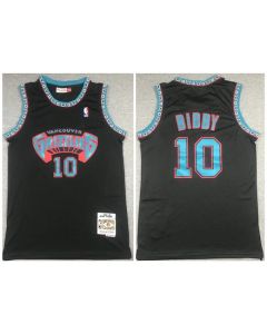 Men's Memphis Grizzlies #10 Mike Bibby Black 1998-99 Throwback Stitched Jersey