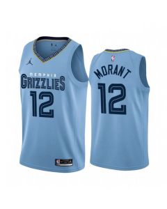 Men's Memphis Grizzlies #12 Ja Morant 2022/23 Light Blue Statement Edition Stitched Jersey