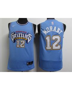 Men's Memphis Grizzlies #12 Ja Morant Blue Stitched Jersey (Blue)