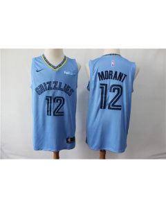 Men's Memphis Grizzlies #12 Ja Morant Blue Stitched NBA Jersey