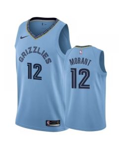 Men's Memphis Grizzlies #12 Ja Morant Light Blue Stitched Jersey
