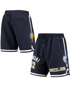 Men's Memphis Grizzlies #12 Ja Morant Navy Shorts