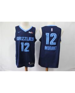 Men's Memphis Grizzlies #12 Ja Morant Navy Stitched NBA Jersey