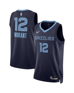 Men's Memphis Grizzlies #12 Ja Morant Nike Navy Swingman Icon Edition Jersey (Navy)