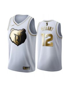 Men's Memphis Grizzlies #12 Ja Morant White 2019 Golden Edition Stitched NBA Jersey
