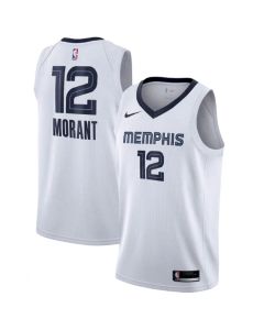 Men's Memphis Grizzlies #12 Ja Morant White Stitched Jersey