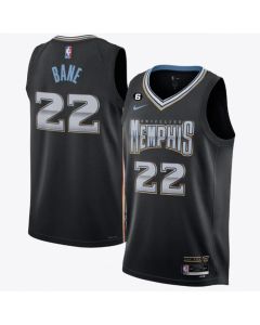 Men's Memphis Grizzlies #22 Desmond Bane Black 2022/23 City Edition With NO.6 Patch Stitched Basketball Jersey