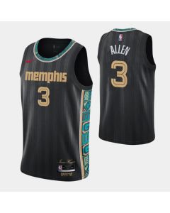 Men's Memphis Grizzlies #3 Grayson Allen 2020-21 Black City Edition Stitched NBA Jersey