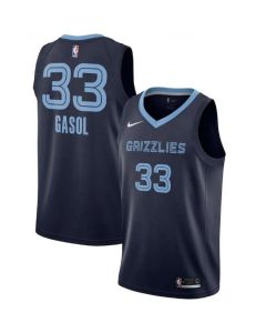Men's Memphis Grizzlies #33 Marc Gasol Navy Icon Edition Stitched Jersey