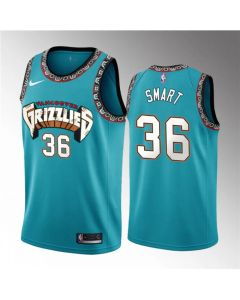 Men's Memphis Grizzlies #36 Marcus Smart Teal Classic Edition Stitched Basketball Jersey
