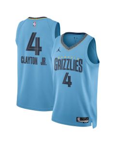 Men's Memphis Grizzlies #4 Walter Clayton Jr. Light Blue Swingman Statement Edition Jersey