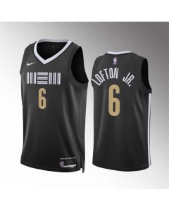 Men's Memphis Grizzlies #6 Kenneth Lofton Jr. Black 2023/24 City Edition Stitched Jersey