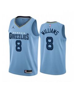 Men's Memphis Grizzlies #8 Ziaire Williams 2022/23 Light Blue Statement Edition Stitched Jersey
