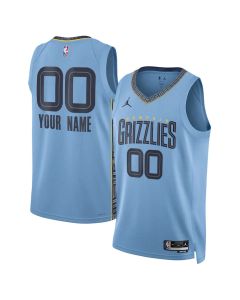 Men's Memphis Grizzlies Blue 2022/23 Swingman Statement Edition Custom Jersey (Blue)
