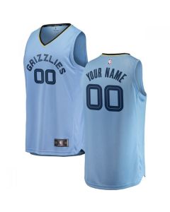 Men's Memphis Grizzlies Blue Customized Stitched NBA Jersey