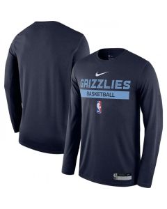 Men's Memphis Grizzlies Navy 2022/23 Legend On-Court Practice Performance Long Sleeve T-Shirt