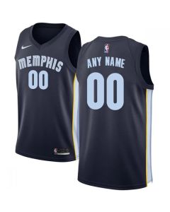 Men's Memphis Grizzlies Navy Customized Stitched NBA Jersey
