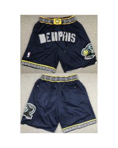 Men's Memphis Grizzlies Navy Shorts (Run Small) (Navy)