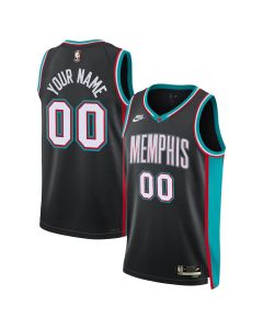 Men's Memphis Grizzlies Nike Black Swingman Classic Edition Custom Jersey (Black)