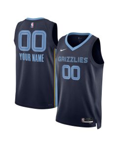 Men's Memphis Grizzlies Nike Navy Swingman Icon Edition Custom Jersey (Navy)