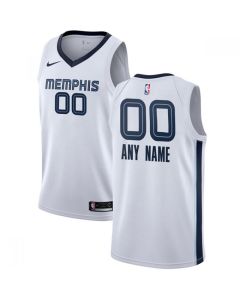 Men's Memphis Grizzlies White Customized Stitched NBA Jersey
