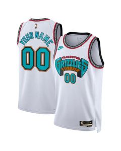 Men's Memphis Grizzlies White Swingman Classic Edition Custom Jersey