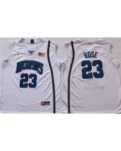 Men's Memphis Tigers #23 Derrick Rose White Stitched Jersey