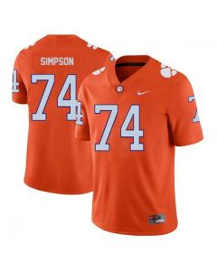 Men's Memphis Tigers #74 John Simpson Orange Game Jersey