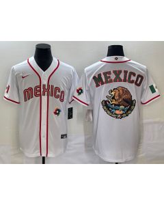 Men's Mexico Baseball 2023 White Team Big Logo World Baseball Classic Stitched Jersey (2023)